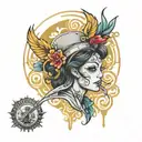 tavern kitchen tattoo design idea