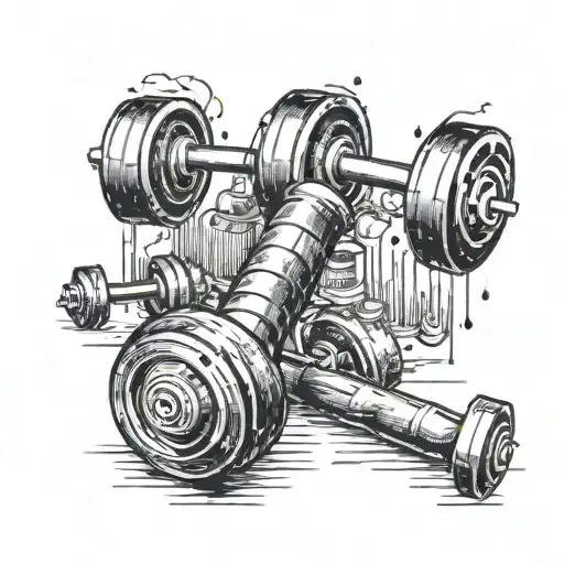 Combine elements of CrossFit equipment (like dumbbells or kettlebells) with iconic symbols from popular musicals for a unique tattoo design tattoo design idea