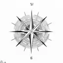 compass and lighthouse tattoo design idea