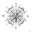 compass and lighthouse tattoo design idea