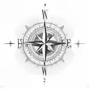 compass and lighthouse tattoo design idea