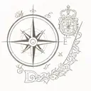 compass clock tattoo tattoo design idea