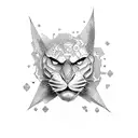 A software developer themed tattoo with elements of fantasy and family incorporated in a unique design tattoo design idea