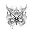 A software developer themed tattoo with elements of fantasy and family incorporated in a unique design tattoo design idea