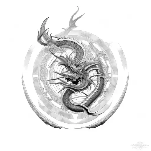 Wheel of Time dragon reborn tattoo design idea