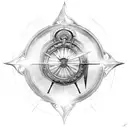 Heron sword with Wheel of Time tattoo design idea