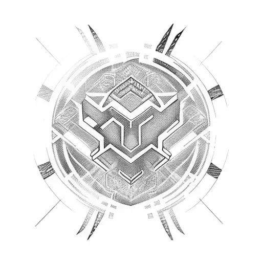 mitaka asa cyber sigil tattoo design idea