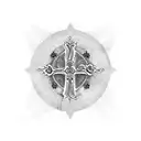 gothic cross tattoo design idea