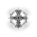 gothic cross tattoo design idea