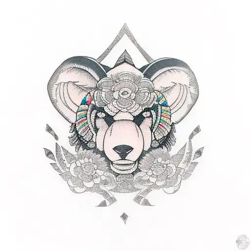 sheperd Mandela pattern  tattoo design idea