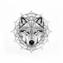 wolf with Mandela  tattoo design idea
