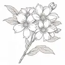 single aster flower line art tattoo tattoo design idea