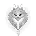write the name "Roshni" and include heart and heart bit inside the name tattoo design idea