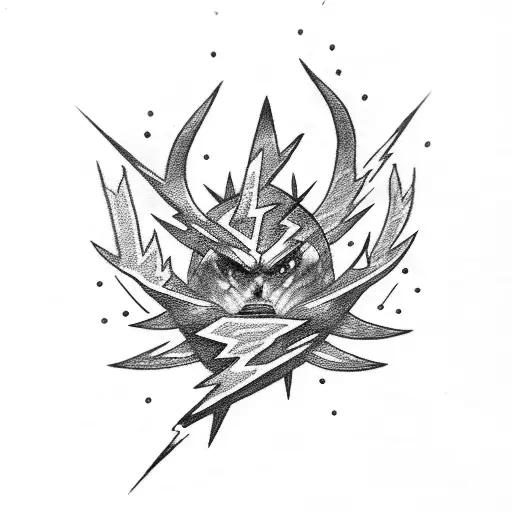 Dotwork Tampa Bay Lightning Logo Tattoo Idea - BlackInk AI