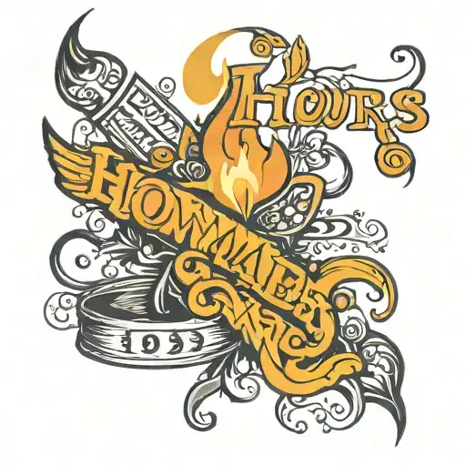 Words "How Much More - Luke 11:13" with a small  flame next to it tattoo design idea