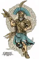 Greek soldier tattoo design idea