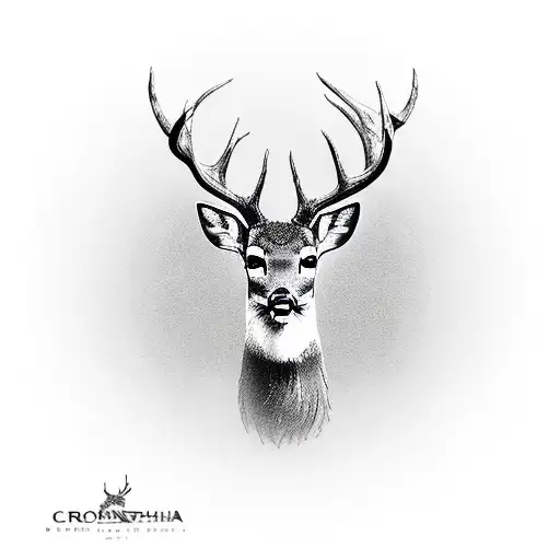 Deer in crosshair sight tattoo design idea