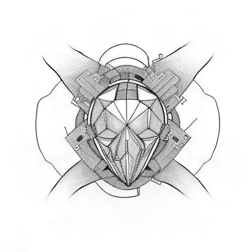 Full Body Cyber Style Tatoo Neck to Thighs mirrored symetrical tattoo design idea