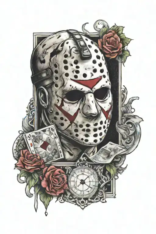 jason Vorhees tarot card tattoo design idea