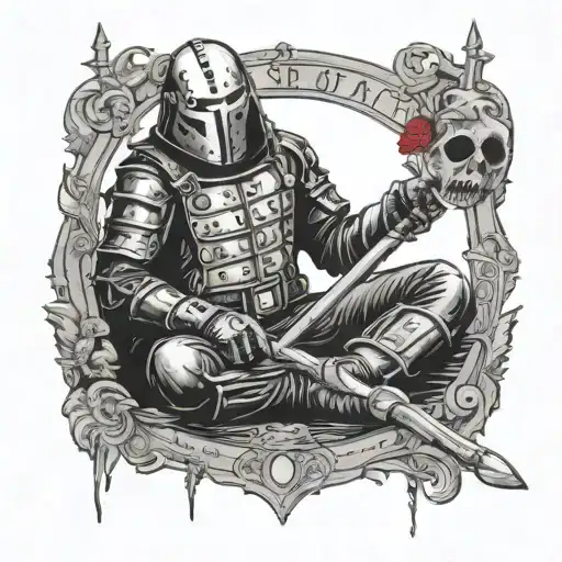 Friday the 13th Jason voorhees tarot card tattoo design idea