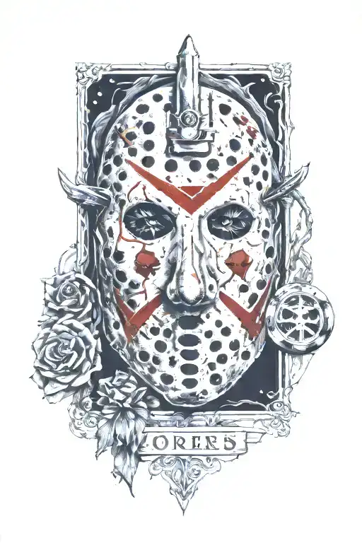 jason Vorhees tarot card tattoo design idea
