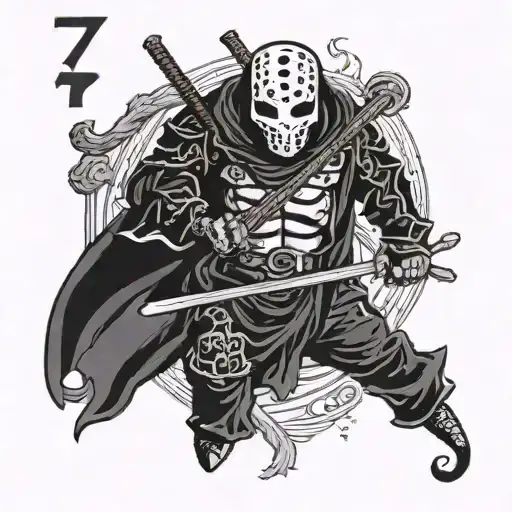 jason voorhees tarot card tattoo design idea