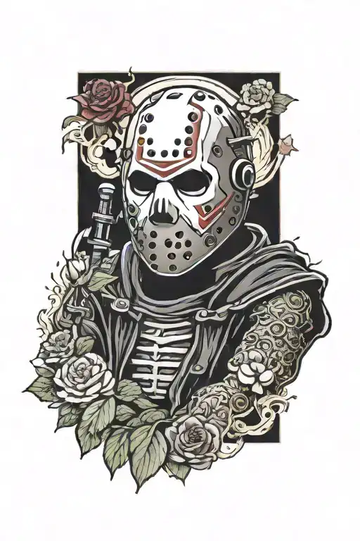 jason voorhees tarot card tattoo design idea