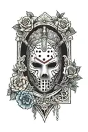 jason voorhees tarot card tattoo design idea