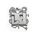 text saying lil flapper tattoo design idea