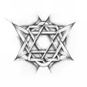 star of david plus date October 7 tattoo design idea
