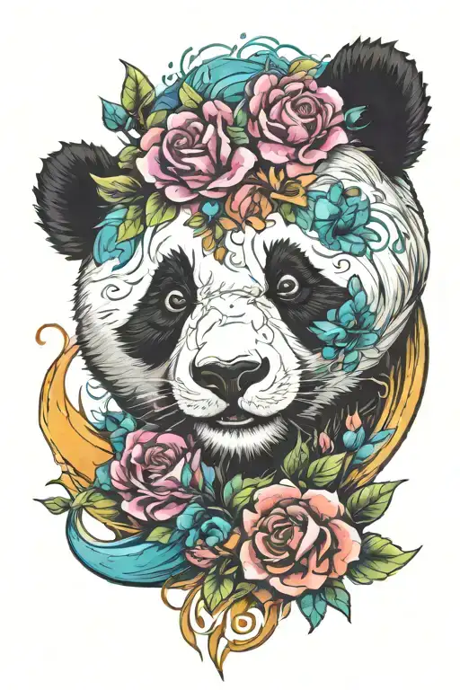 Panda tattoo design idea