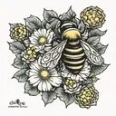 bee hive honey colm tattoo design idea