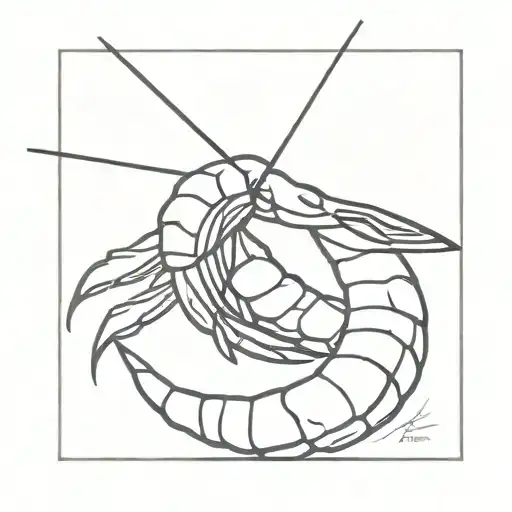 shrimp sushi tattoo design idea