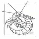 shrimp sushi tattoo design idea