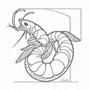 shrimp sushi tattoo design idea
