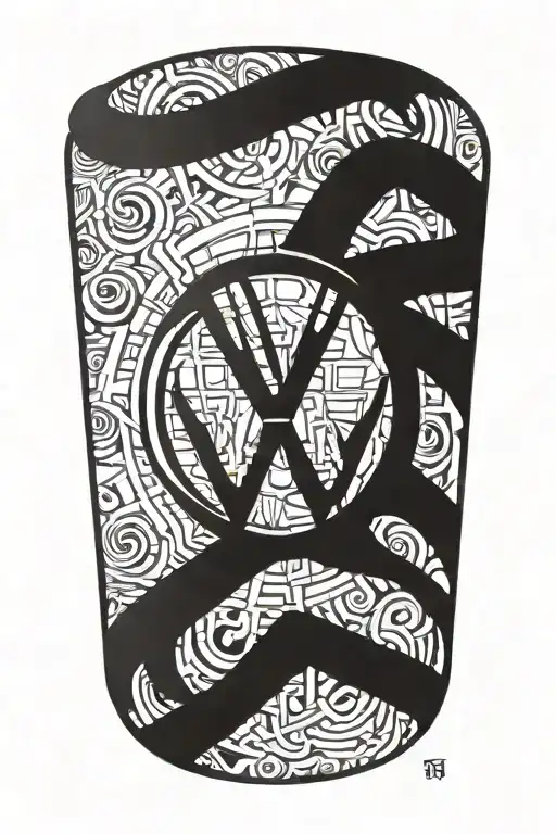 Volkswagen symbol intertwined tattoo design idea