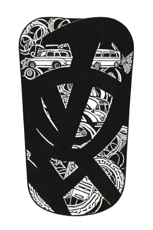 Volkswagen symbol intertwined tattoo design idea