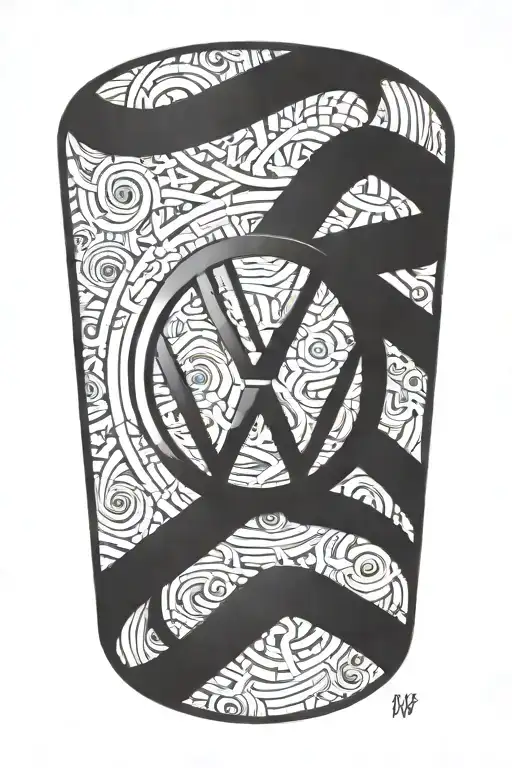Volkswagen symbol intertwined tattoo design idea