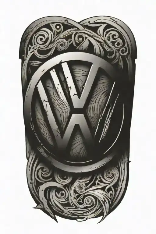 Volkswagen symbol intertwined tattoo design idea