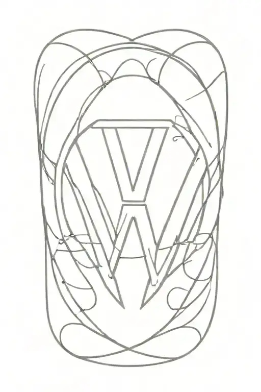 Volkswagen symbol intertwined tattoo design idea