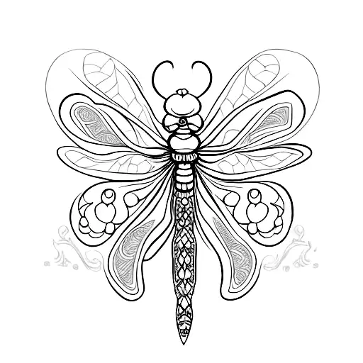 Dragonfly tattoo design idea