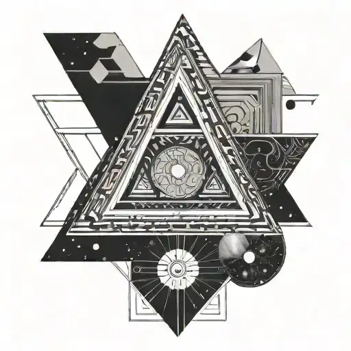 interstellar and ancient egypt tattoo design idea