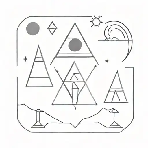 interstellar and ancient egypt tattoo design idea