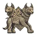 interstellar and ancient egypt tattoo design idea