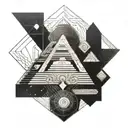 interstellar and ancient egypt tattoo design idea