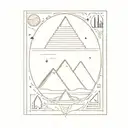 interstellar and ancient egypt tattoo design idea