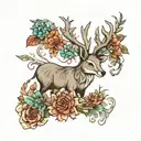for the knee area in colour - animals . not deer and rabbits and foxes  tattoo design idea