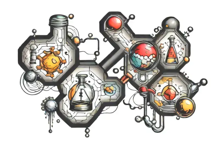 chemical formulas tattoo design idea