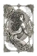 strength tarot card tattoo design idea