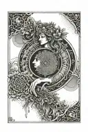 strength tarot card tattoo design idea